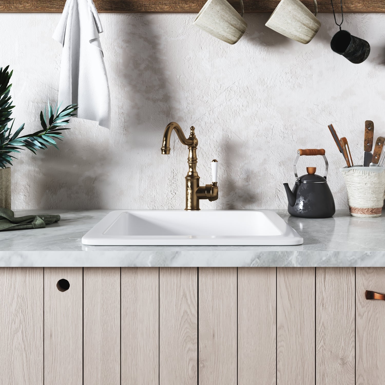 DeerValley DV-1K507 Haven Square Fireclay 18.11