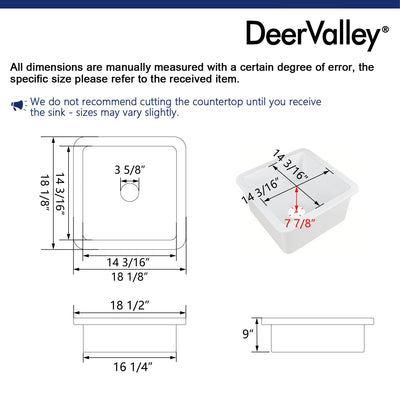 Undermount Kitchen Sinks Specifications