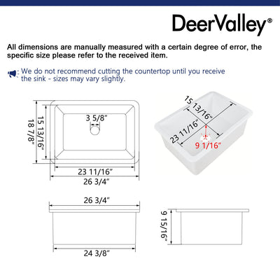 Undermount Kitchen Sinks Specifications