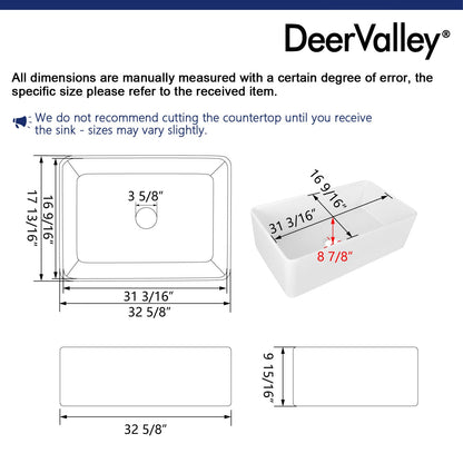 GROVE 36" L x 18" W Rectangular Farmhouse Kitchen Sink, Seamless With Multiple Colors and Sizes