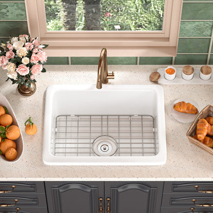 DeerValley Bath DeerValley DV-1K515 Glen Rectangle Fireclay 24.02" L x 18.70" W Farmhouse Kitchen Sink