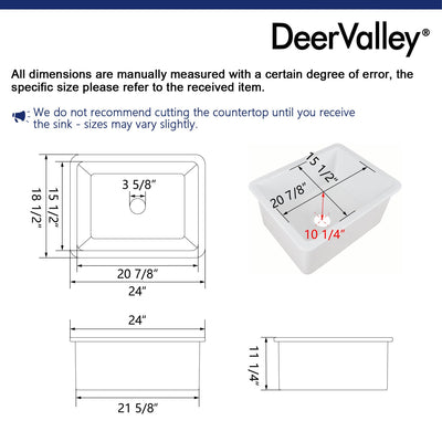 Undermount Kitchen Sinks Specifications
