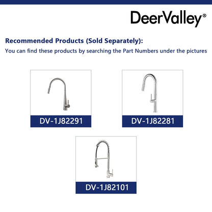 DeerValley Bath DeerValley DV-1K705 Eclipse 33" L X 21" W Double Basin Ceramic Farmhouse Kitchen Sink Kitchen Sink