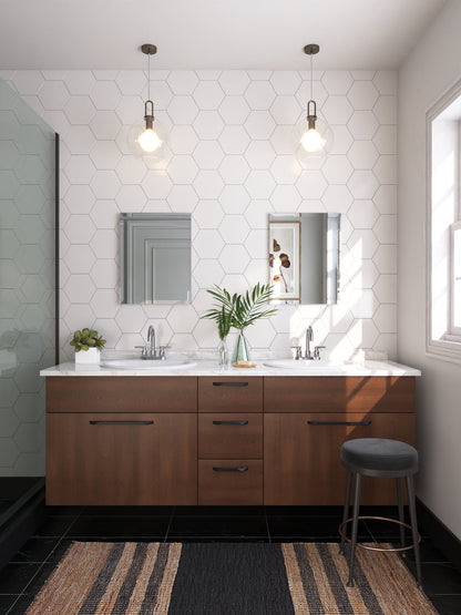 Rectangular Bathroom Medicine Cabinet, Frameless With Mirror With Multiple Types