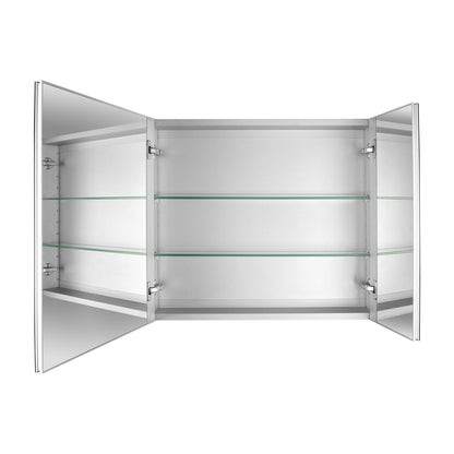 Rectangular Bathroom Medicine Cabinet, Frameless With Mirror With Multiple Types