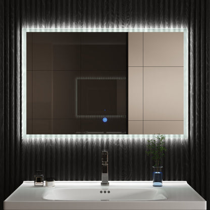 Led Bathroom Mirror with Lights, Smart Dimmable Vanity Mirrors for Wall, Anti-Fog Makeup Mirror