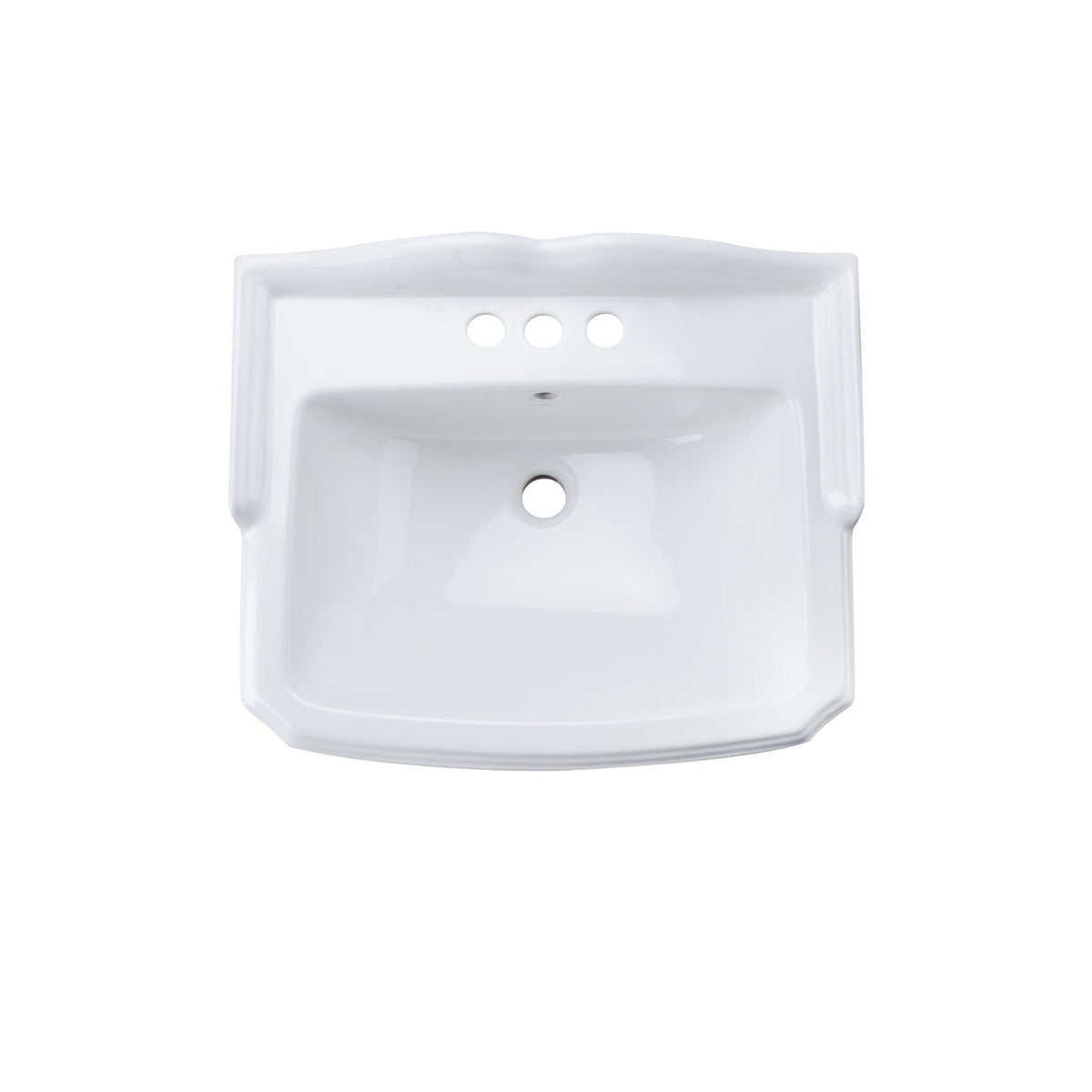 DV 1P522 Pedestal Sinks 23 Inch Backsplash Deep Basin Overflow