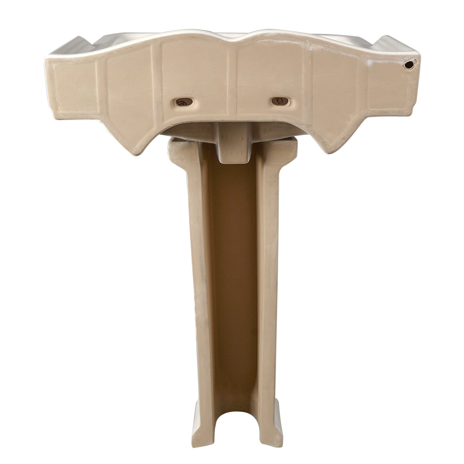 DYNASTY 23" X 19" Rectangular Pedestal Bathroom Sink, Overflow Hole With Multiple Colors and Types