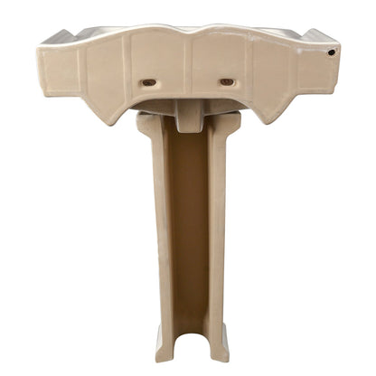 DYNASTY 23" X 19" Rectangular Pedestal Bathroom Sink, Overflow Hole With Multiple Colors and Types