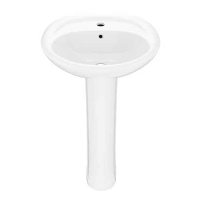 DeerValley DV-1P530 Pedestal Sink – Compact & Durable with Overflow