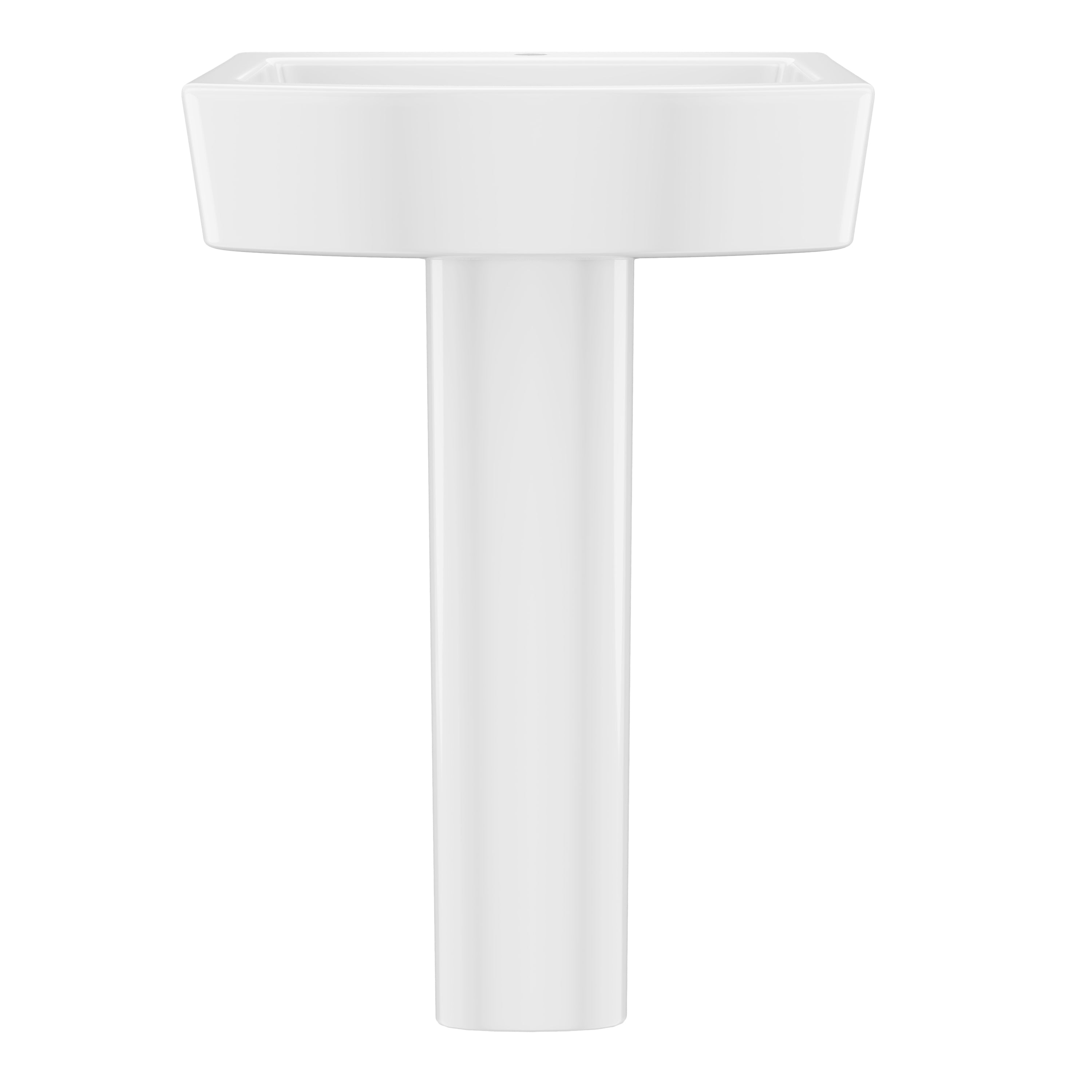 DeerValley DV-1P533 Pedestal Sink – Space-Saving with Overflow & Durable Ceramic