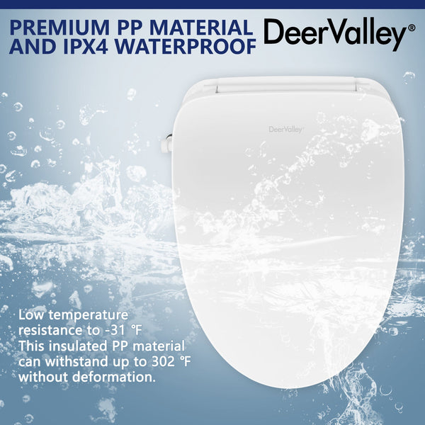 DeerValley DV-1S0018 Elongated Bidet Toilet Seat with Wireless Remote