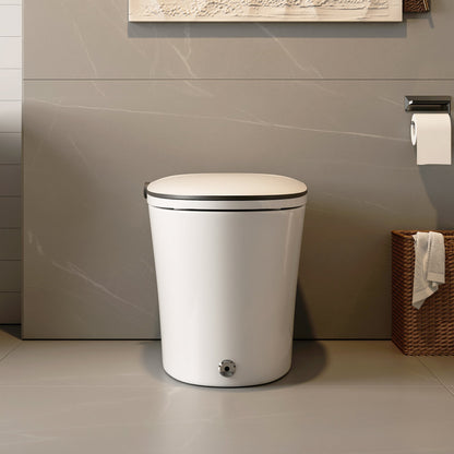 DeerValley DV-1S0019/V1/V3 Tankless Elongated Smart Toilet Quiet-Closed Heated Seat Sensor Auto, Foot Kick & Blackout Flush, Night Light