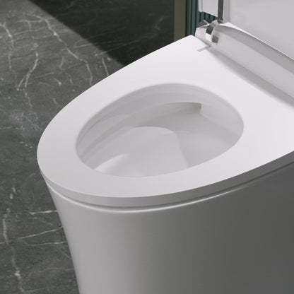 DeerValley DV-1S0019/V1/V3 Tankless Elongated Smart Toilet Quiet-Closed Heated Seat Sensor Auto, Foot Kick & Blackout Flush, Night Light