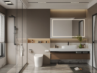 DeerValley DV-1S0029/V1/V3 Tankless Elongated Smart Toilet, One-Piece Elongated Smart Toilet with Foot Kick Flush (Seat Included)