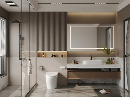 DeerValley DV-1S0029/V1/V3 Tankless Elongated Smart Toilet, One-Piece Elongated Smart Toilet with Foot Kick Flush (Seat Included)