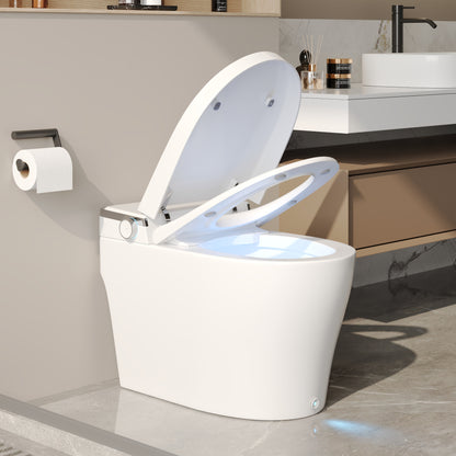 DeerValley DV-1S0029/V1/V3 Tankless Elongated Smart Toilet, One-Piece Elongated Smart Toilet with Foot Kick Flush (Seat Included)