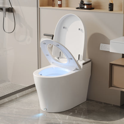 DeerValley DV-1S0029/V1/V3 Tankless Elongated Smart Toilet, One-Piece Elongated Smart Toilet with Foot Kick Flush (Seat Included)