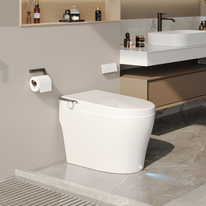 DeerValley DV-1S0029/V1/V3 Tankless Elongated Smart Toilet, One-Piece Elongated Smart Toilet with Foot Kick Flush (Seat Included)