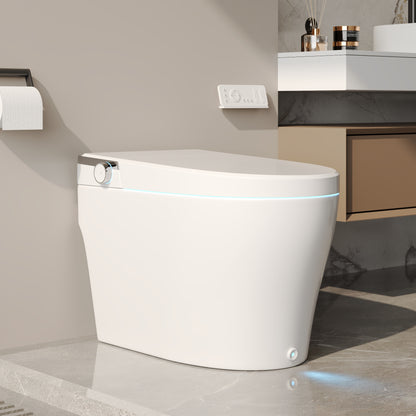 DeerValley DV-1S0029/V1/V3 Tankless Elongated Smart Toilet, One-Piece Elongated Smart Toilet with Foot Kick Flush (Seat Included)