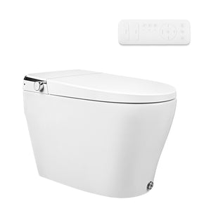 DeerValley Bath DeerValley DV-1S0029 Smart Bidet Toilet, One-Piece Elongated Smart Toilet with Foot Kick Flush, Warm Wash (Seat Included) Smart Seriers
