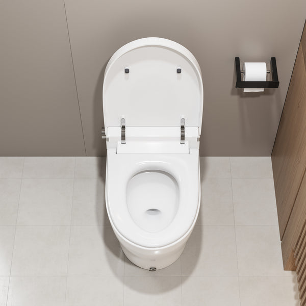 DeerValley DV-1S0029 Smart Bidet Toilet, One-Piece Elongated Smart Toilet with Foot Kick Flush, Warm Wash (Seat Included)