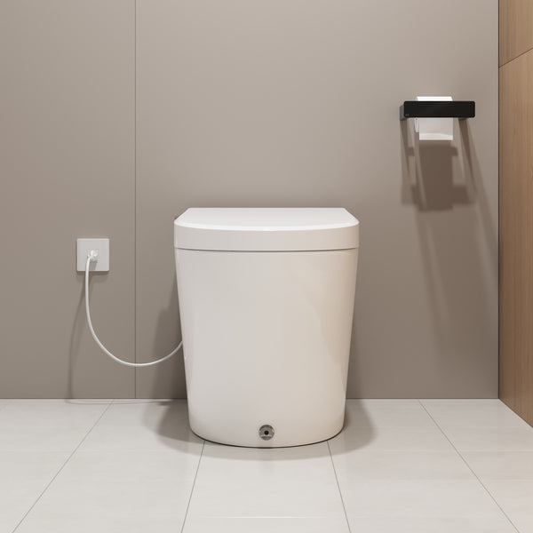 DeerValley DV-1S0029 Smart Bidet Toilet, One-Piece Elongated Smart Toilet with Foot Kick Flush, Warm Wash (Seat Included)