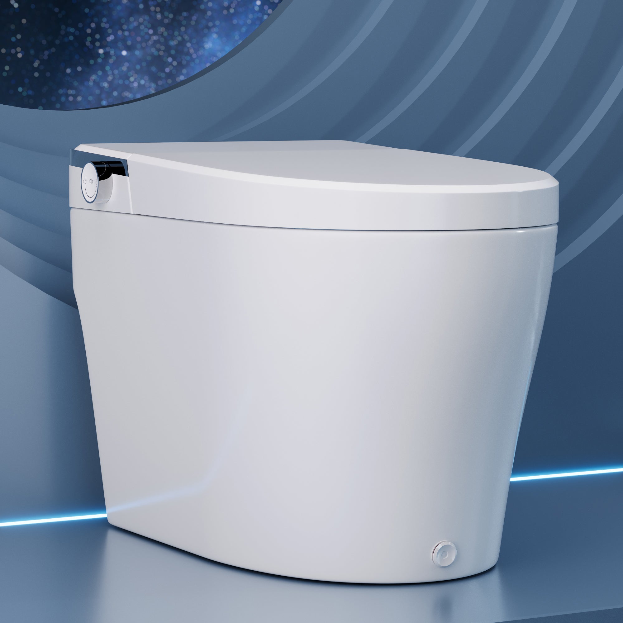 DeerValley Smart Toilet, One-Piece Elongated Smart Toilet with Foot Kick Flush (Seat Included),DV-1S0029/V1/V3