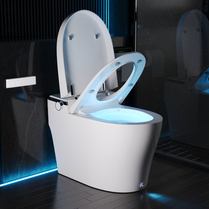 DeerValley DV-1S0290-V3 Smart Toilet Bidet, One Piece Elongated Toilet with Foam Shield, Auto Open/Close Lid, Auto Flush 1.0/1.28 GPF, ADA Comfort Height, Heated Seat, LED Display, Built-in Water Tank & Pump