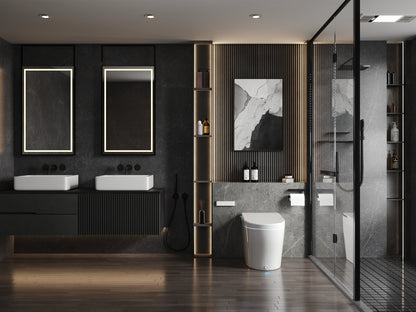 DeerValley DV-1S0029/V1/V3 Tankless Elongated Smart Toilet, One-Piece Elongated Smart Toilet with Foot Kick Flush (Seat Included)