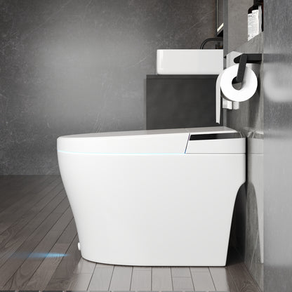 DeerValley DV-1S0029/V1/V3 Tankless Elongated Smart Toilet, One-Piece Elongated Smart Toilet with Foot Kick Flush (Seat Included)
