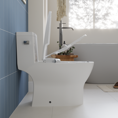 DeerValley DV-1S0038 Soft Close Toilet Seat Dual Nozzles White Plastic Elongated Slow Close Toilet Seat