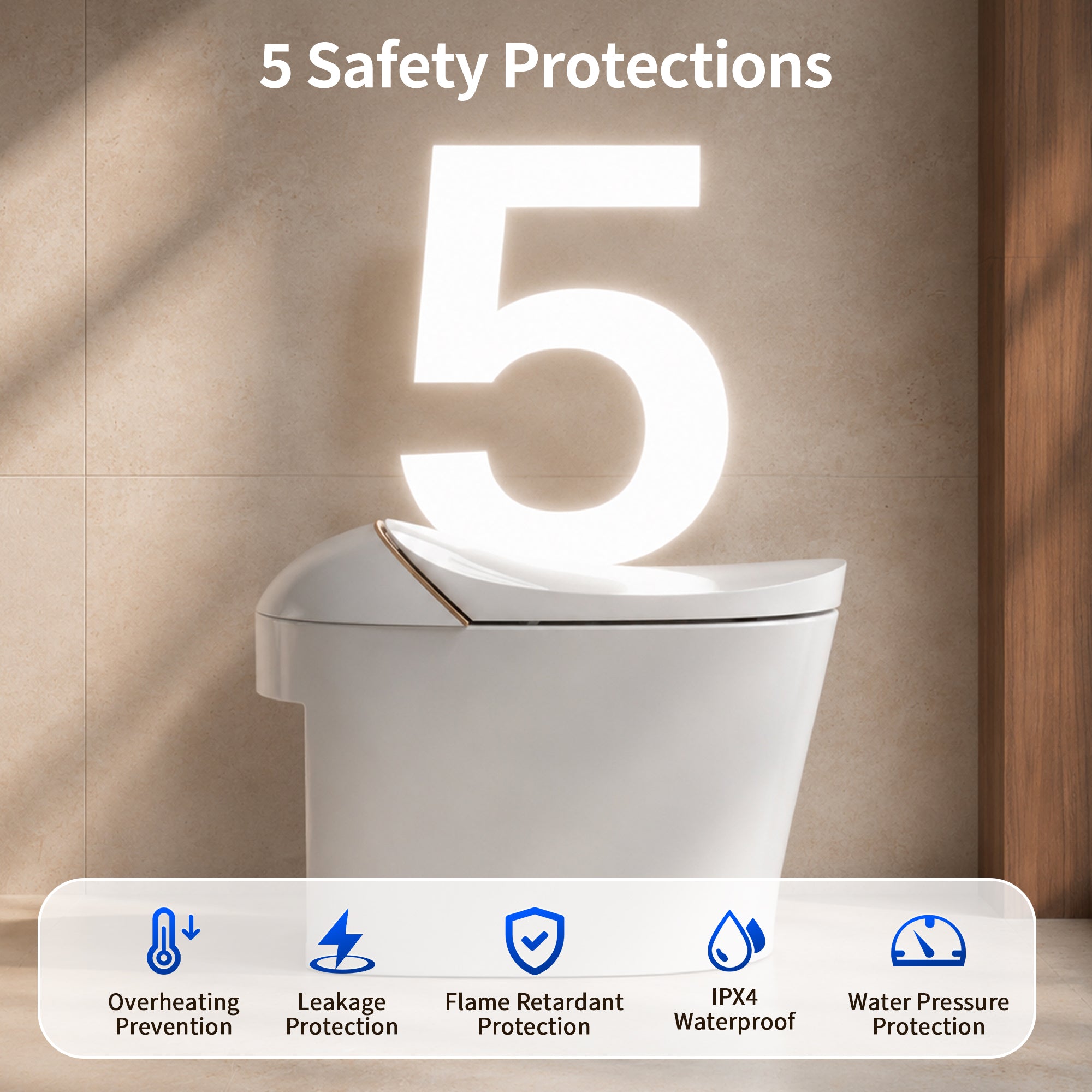 DeerValley DV-1S0160-V3 Smart Toilet with Balanced Comfort & Design, Upgraded Features