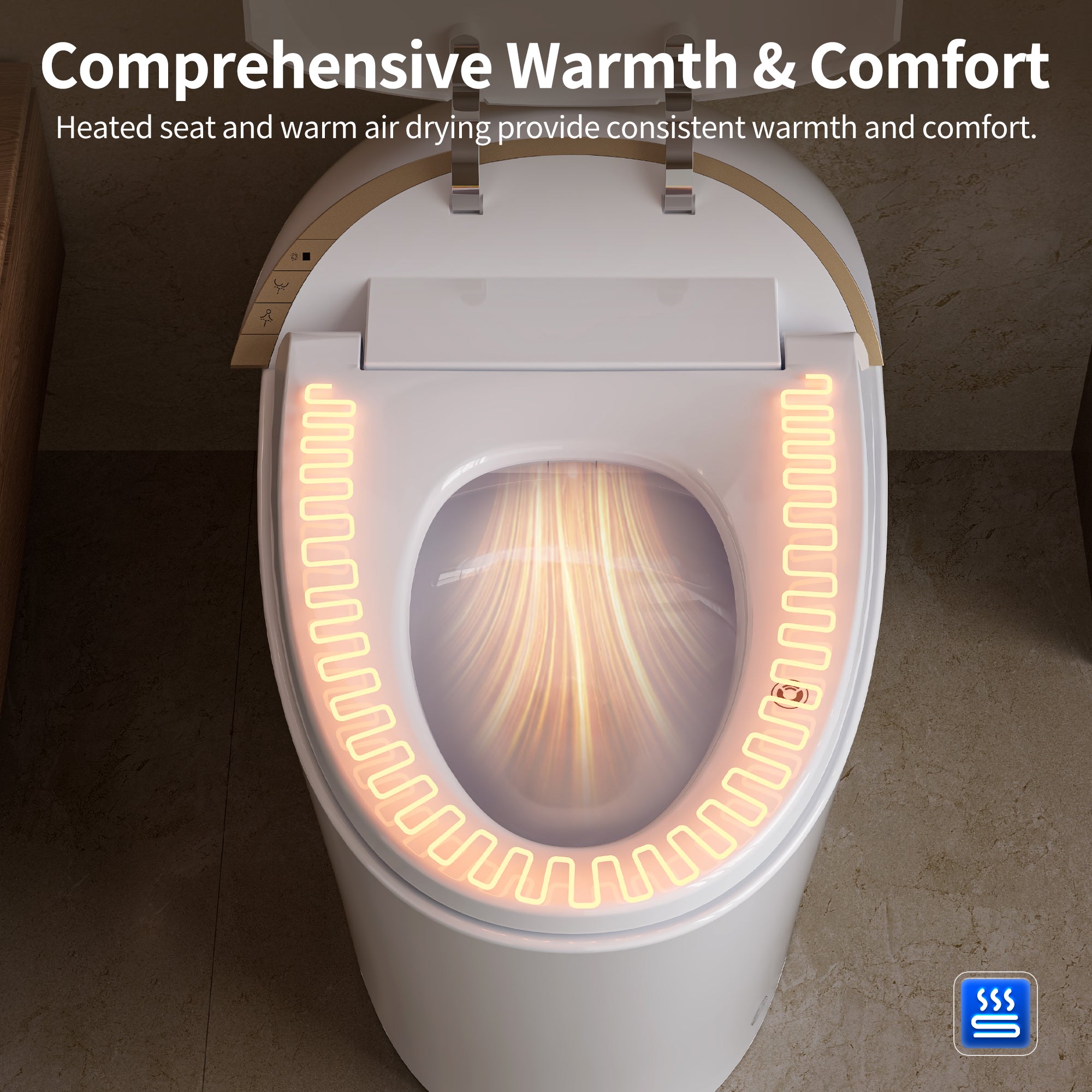 DeerValley DV-1S0160-V3 Smart Toilet with Balanced Comfort & Design, Upgraded Features