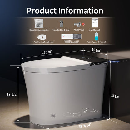 DeerValley DV-1S0290-V3 Smart Bidet Toilet with Purified Water Massage Wash & Modern Two-Tone Design