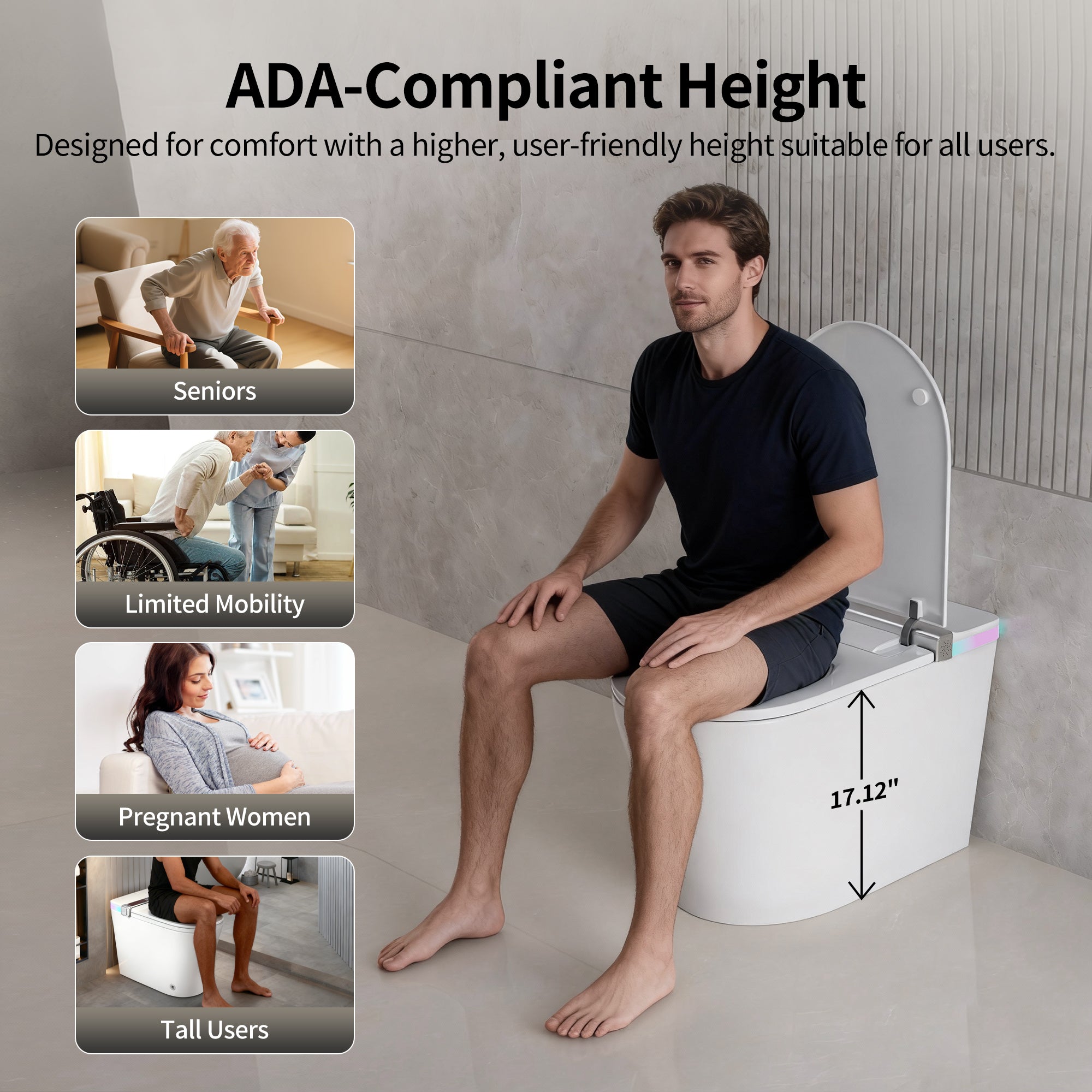 Smart Toilet ADA Height