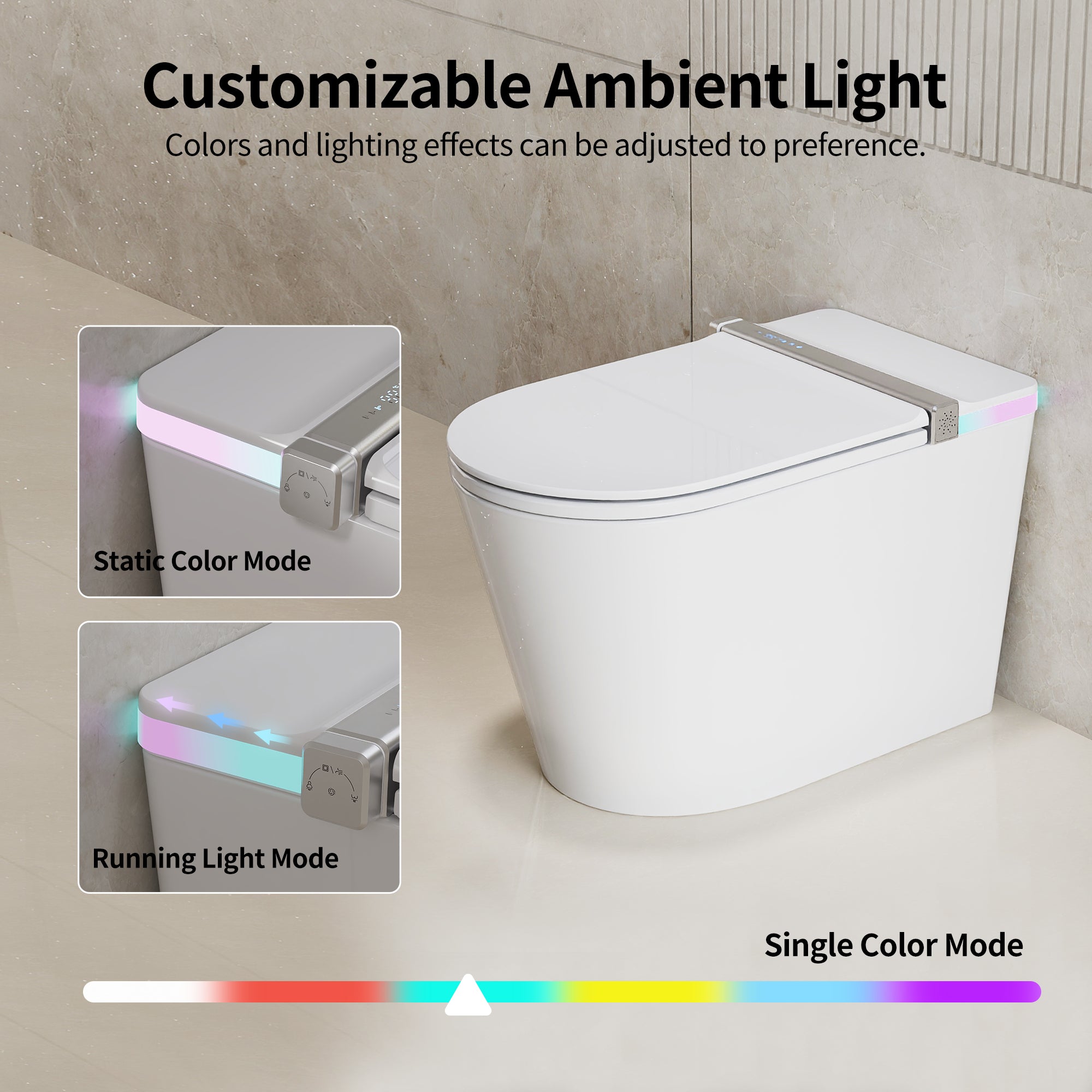 DeerValley DV-1S0360 Advanced Tankless Elongated Smart Toilet Smart Toilet with Bidet, Foam Shield, Deodorization, Auto Open/Close, Foot Sensor, Build-in Tank, Pump, Heated Seat, Dryer, LED Display, ADA Electric Toilets