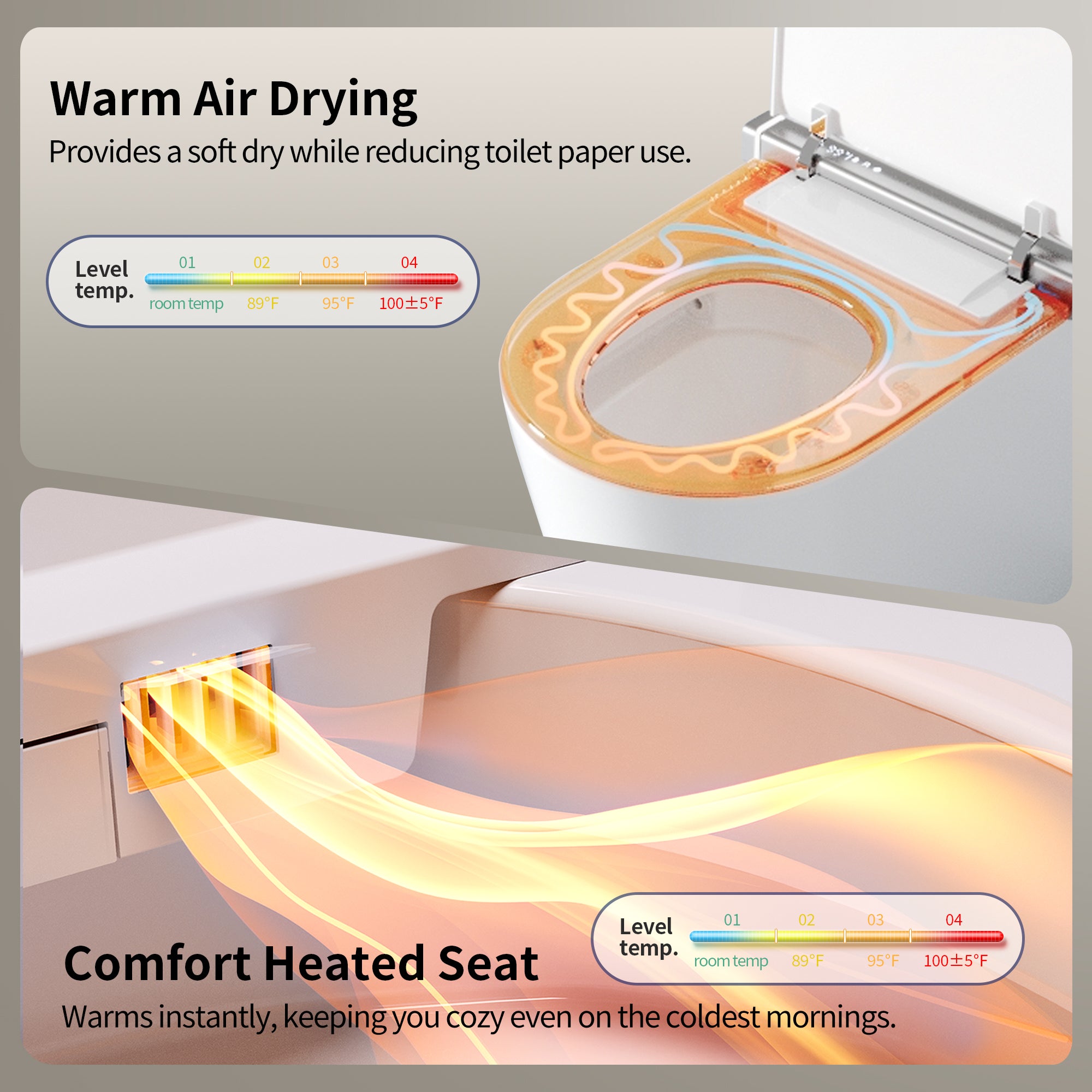 DeerValley DV-1S0360 Advanced Tankless Elongated Smart Toilet Smart Toilet with Bidet, Foam Shield, Deodorization, Auto Open/Close, Foot Sensor, Build-in Tank, Pump, Heated Seat, Dryer, LED Display, ADA Electric Toilets