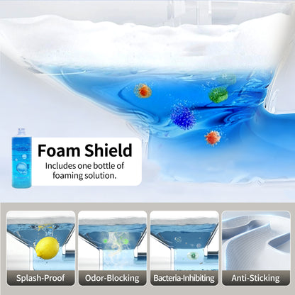 DeerValley DV-1S0360 Advanced Tankless Elongated Smart Toilet Smart Toilet with Bidet, Foam Shield, Deodorization, Auto Open/Close, Foot Sensor, Build-in Tank, Pump, Heated Seat, Dryer, LED Display, ADA Electric Toilets