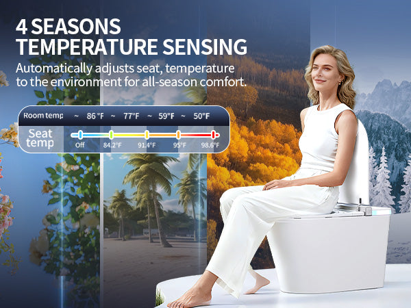 Smart Toilet Four seasons temperature sensing