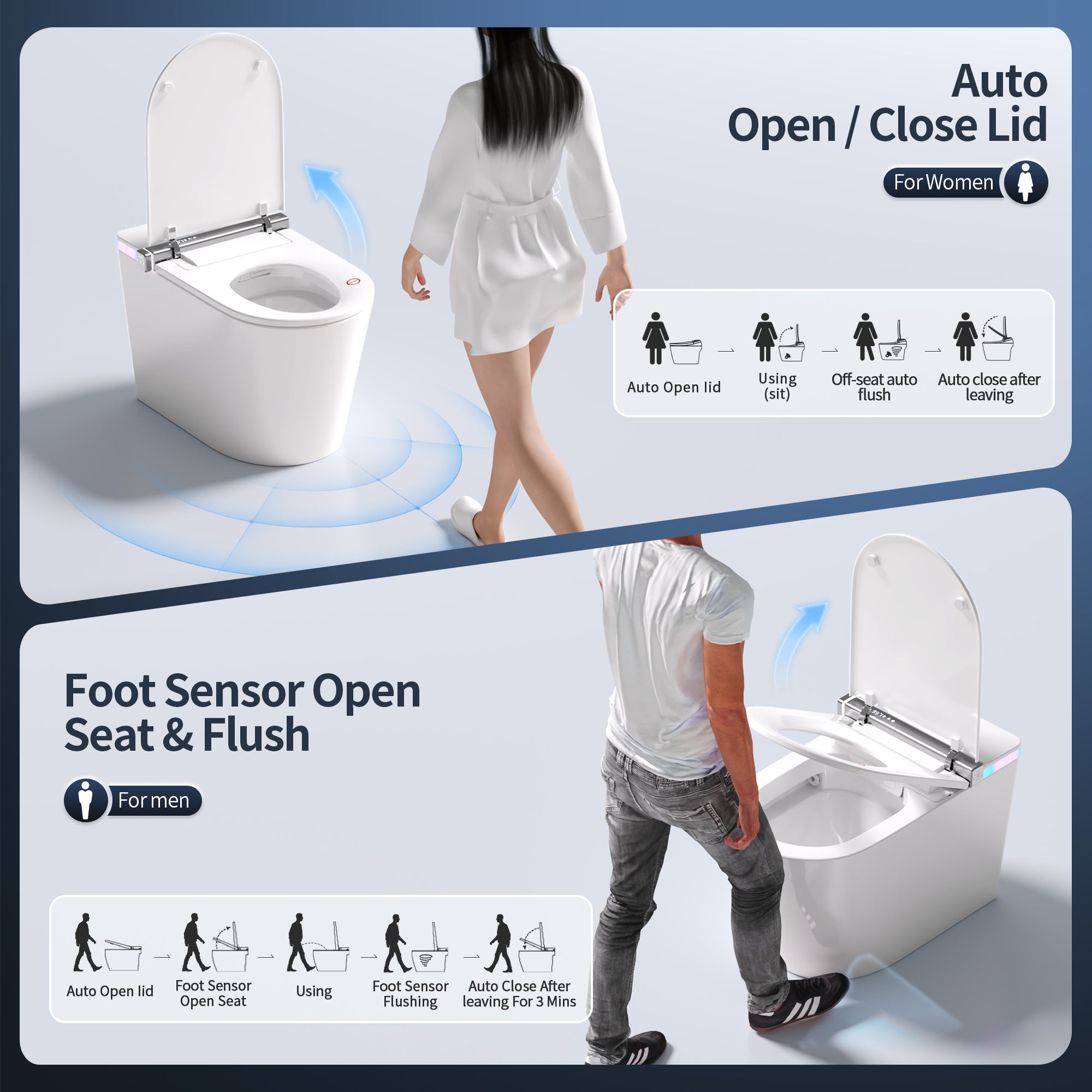 DeerValley DV-1S0360-V3 ADA Smart Toilet with Foam Shield & All