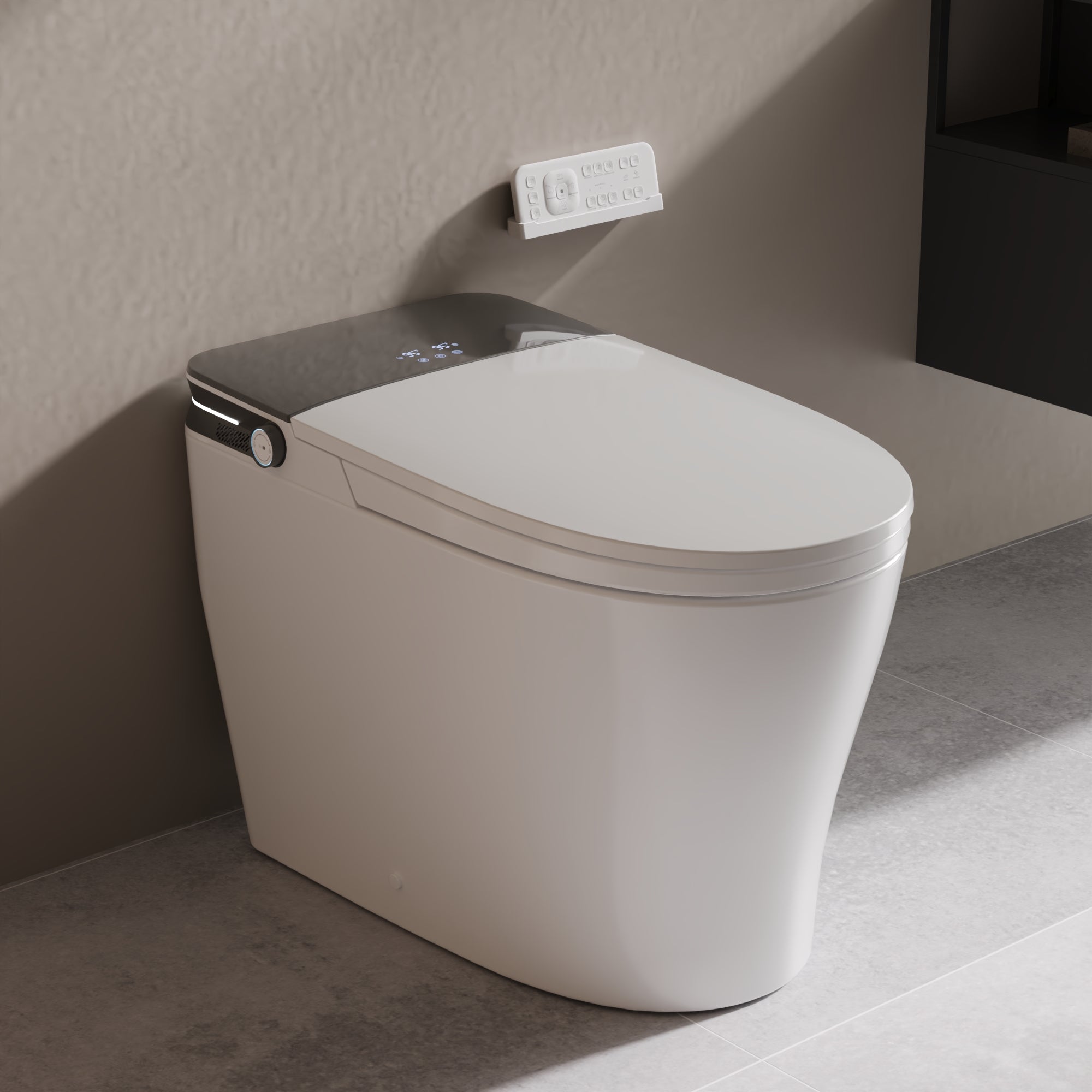 DeerValley DV-1S0371 Smart Toilet with ADA Height, Child-Friendly Wash Mode, Foam Shield, 1000 MAP Powerful Flush, Warm Water Cleansing, No Water Pressure Limit — One-Piece Design for Modern Bathrooms