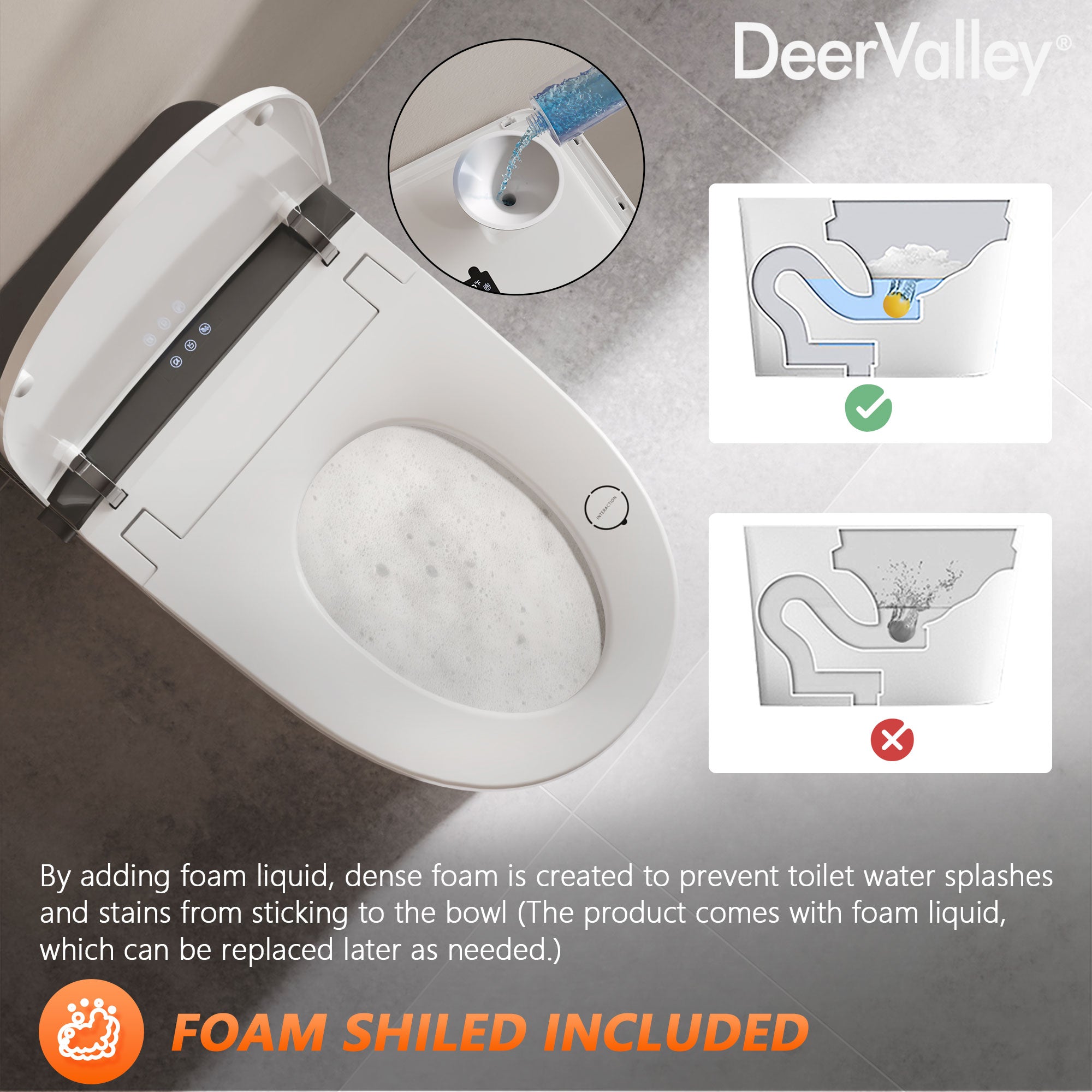 Smart Toilet Foam Shiled  Included