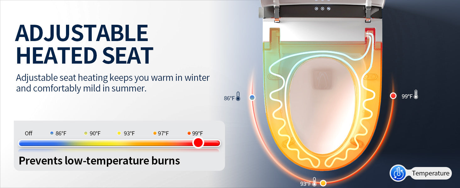 Smart Toilet Adjustable Heated Seat
