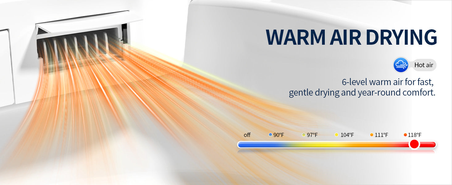 Smart Toilet Warm Air  Drying