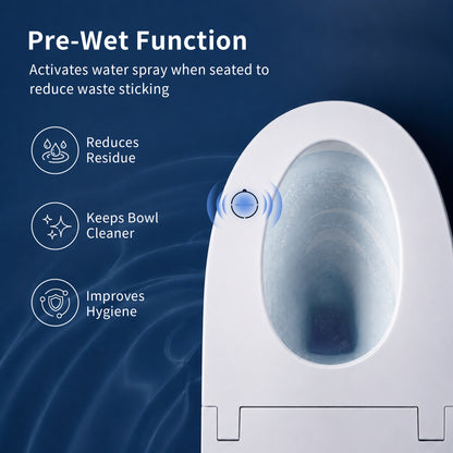 DeerValley DV-1S0371-V3 ADA Smart Toilet with Foam Shield & Powerful 1000 MAP Flush