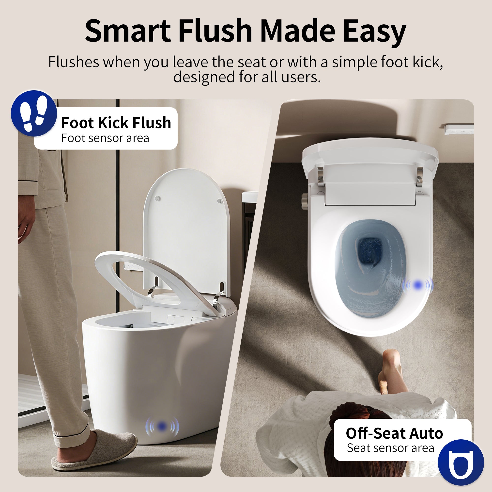 DeerValley DV-1S0381 Compact Smart Toilet for Small Bathrooms, Space-Saving Design