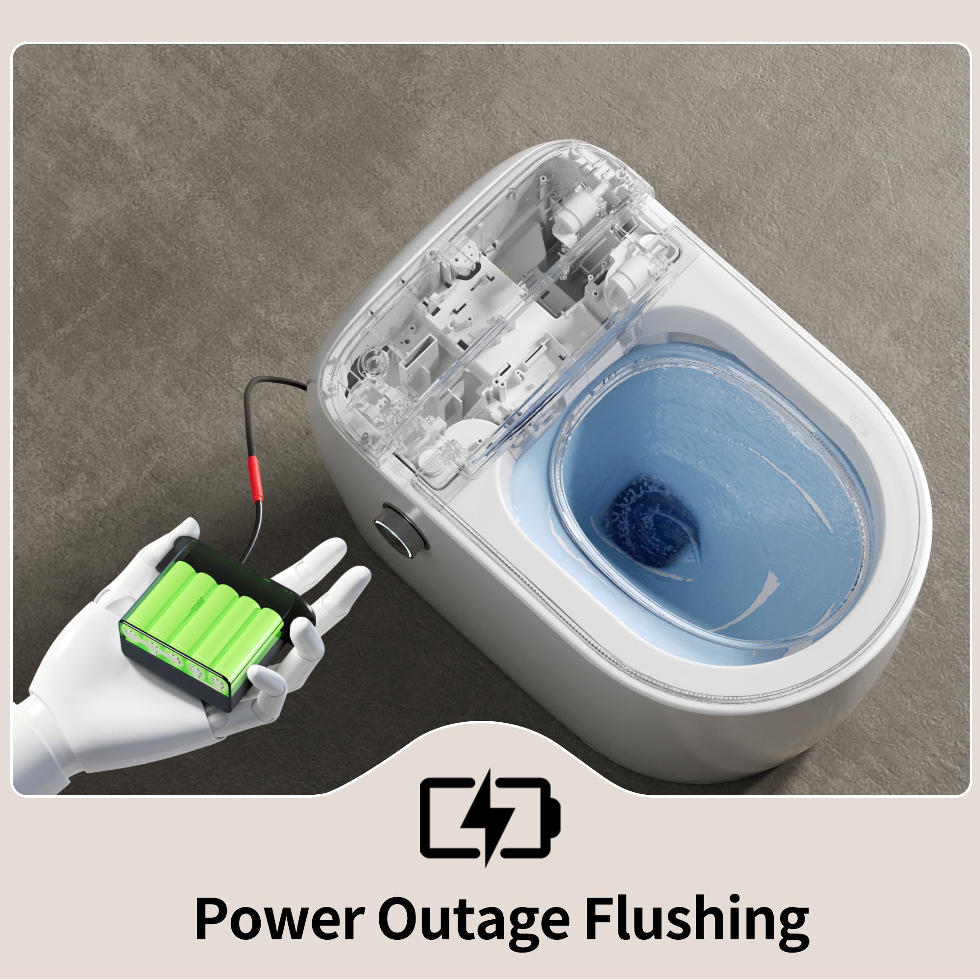 DeerValley DV-1S0381 Compact Smart Toilet for Small Bathrooms, Space-Saving Design