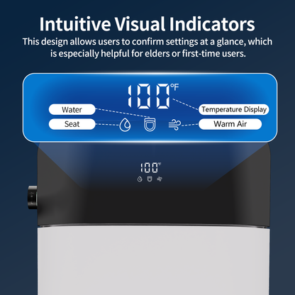 DeerValley DV-1S0442 Advanced Smart Toilet with Tank Built in, Auto Open/Close Lid, Auto Dual Flush, Foot Sensor, Auto Temp, Foam Shield, LED Display, Instant Warm Water, ADA Height Elongated Bidet Toilet