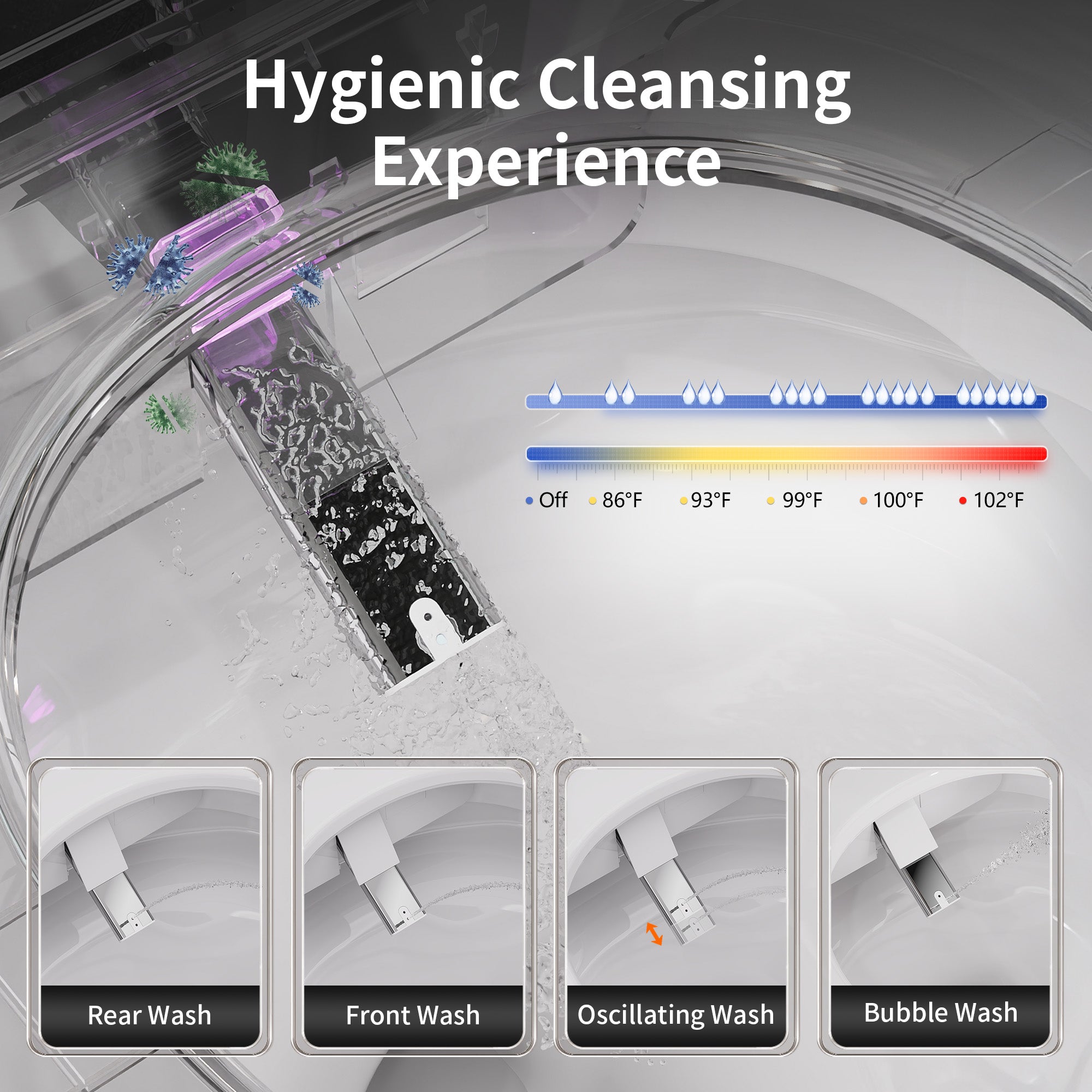 Smart Toilet Bubble Cleansing